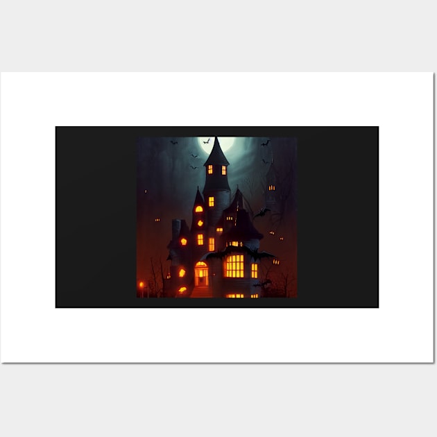 Haunted House Wall Art by MyMagicalPlace